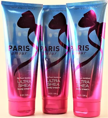 QTY 3 - Bath & Body Works PARIS AMOUR Body Cream Lotion Moisturizer 8oz • $39.97