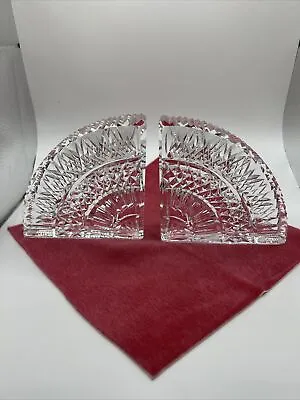 Waterford Cut Crystal Quadrant Bookends/Book Ends - Made In Ireland • $49.99