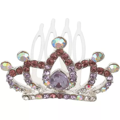 Mini Rhinestone Tiara Hair Comb For Girls - Kids Headpiece Accessory • $8.69