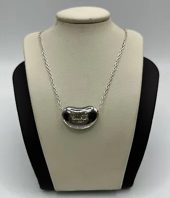 🎄Tiffany & Co. Elsa Peretti Bean Necklace Sterling Silver 19  Chain • $150