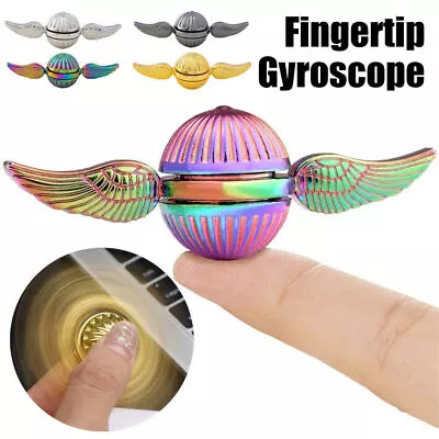 Fidget Hand Spinner Metal Fingertip Gyro Ball ADHD Stress Relief Kids Toys Gift- • £8.49