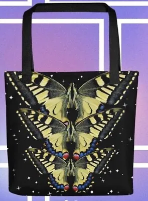 Fashion Tote Bag With Amazing Butterfly Print - Sustainable And Limited Edition • £8