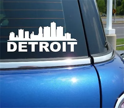 Detroit Michigan City Skyline Cityscape Car Wall Decal Bumper Sticker • $3.57