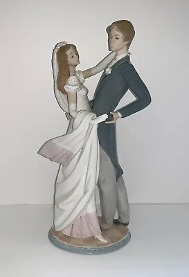 $134.99 • Buy Vintage LLADRO I Love You Truly Dancing Bride & Groom LARGE Figurine #1528 1987