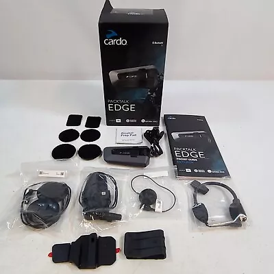 Cardo PACKTALK Edge Motorcycle Bluetooth Communication System Headset Intercom • $459.99