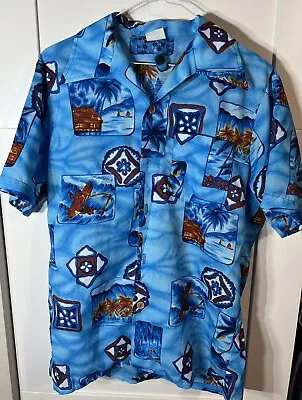 Vintage Hawaiian Button Shirt Adult Mens Medium 70s 80s Kmart Floral Mens Medium • $28.20
