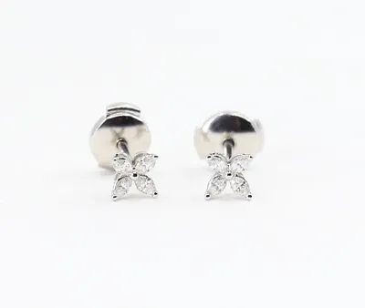 Tiffany & Co. Victoria Diamond Earrings In Platinum Size Mini With Tiffany Box • $2850