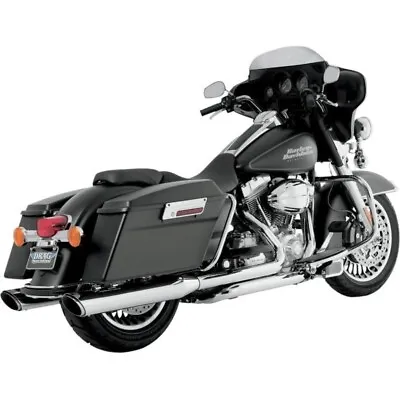 Vance & Hines 16763 Twin Slash Round Slip-Ons Harley Touring 1999-2016 Chrome • $439.99