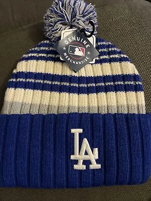 MLB Los Angeles Dodgers Beanie Adult One Size Blue Striped Baseball Men NWT • $19.85
