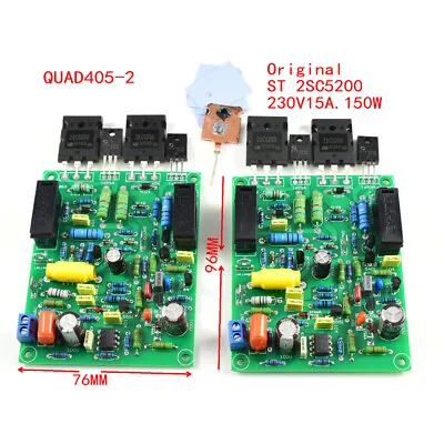 One Pair Assembled QUAD405-2 ONSEMI TL071 JFET Stereo Channel Finished Board • $38.53