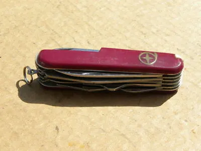 Vintage Victorinox Style China Multi Tool Blade Scout Camp Folding Pocket Knife • $40
