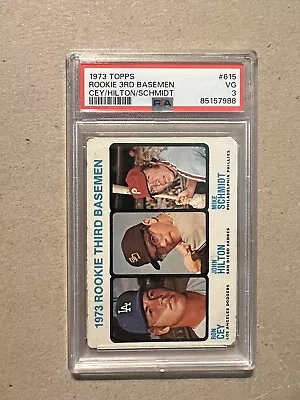 1973 Topps #615 Mike Schmidt Psa 3 Phillies Hof Rookie Card Rc Cey Hilton • $159.99