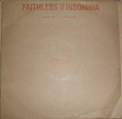 Faithless - Insomnia - New Vinyl Record 12 - J4593z • £161.34