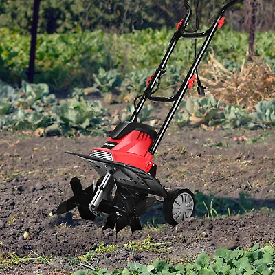 £99.95 • Buy 1200W Garden Tiller Power Tool Soil Cultivator 4 Blades Lawn Machine 360RPM