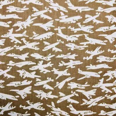 Airplanes Jets Airport Fabric 100% Cotton By Cranston Print Works 17  L X 45  W • $5