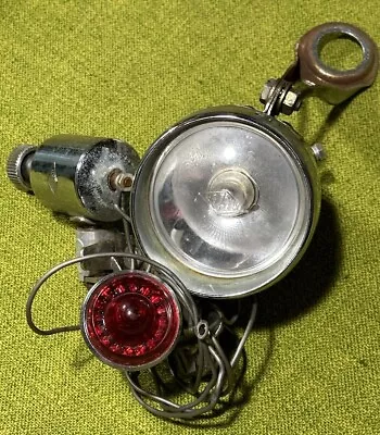 Vintage 1960s MILLER ENGLAND Generator LIGHTING SET Headlight Taillight SCHWINN • $79.99