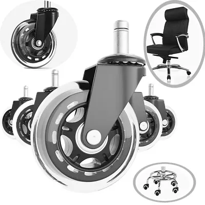 5PCS Rollerblade Office Desk Chair Wheels Replacement Rolling Caster Grip Ring • $21.73