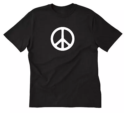 Peace Sign T-shirt Funny Symbol Ahimsa Love Non-Violence Short Sleeve Tee Shirt • $13.21