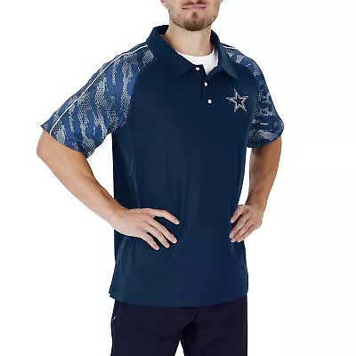 Zubaz NFL Men's Dallas Cowboys Elevated Field Polo W/ Viper Print Accent • $38