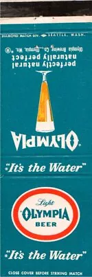 Matchbook Cover Light Olympia Beer Brewing Company Washington • $9.75