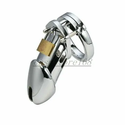 Male Chastity Cage Cock Cage Chrome Plated Steel.  Metal  50mm Ring. Cock Cage • £9.50