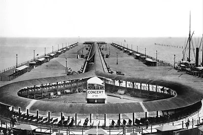 1893 CHICAGO WORLD'S FAIR PIER MOVING SIDEWALK 8x12 GLOSSY PHOTO PRINT • $14.99