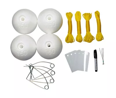 Wilson Crab Pot Accessories Kit - 4 Poly Floats4 Clips4 Id Tags4 Ropes1 Pen • $22.95