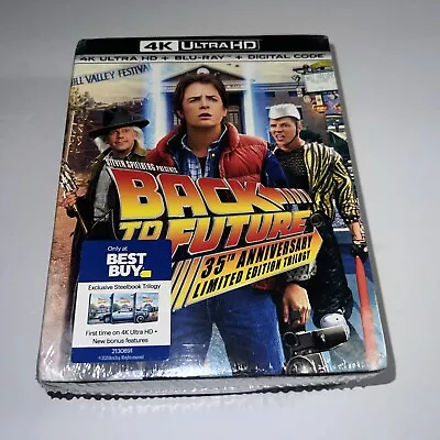 Back To The Future Trilogy [ 35th Anniversary STEELBOOK Box Set ] (4K UHD) NEW • $127.50