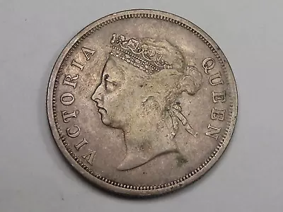 £33.61 • Buy 1899 Silver 50 CENTS Straits Settlement (British Malaysia) Victoria.  #6