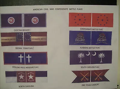 £2.99 • Buy  American  Civil War    Flags    Eight  Assorted   Approx  1/32 