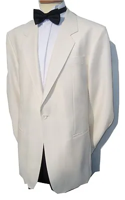 White Cruise Jacket Tuxedo Evening Suit Sizes Ivory Single Breasted Formal • $88.36