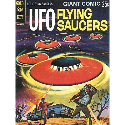Comic Book Cover Ufo Flying Saucers Alien Sci Fi Art Print Poster Bb7787 • $23.49