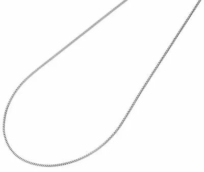 10K White Gold 0.50MM Box Chain Necklace  14  16  18  20  22  & 24  Length • $90