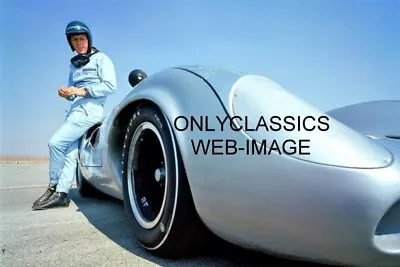 1967 STEVE MCQUEEN LOLA T70 AUTO RACING SPORTS CAR 8x12 PHOTO-WIDE ANGLE LENS • $14.41