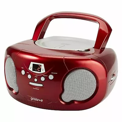 Groov-e Boombox Portable Cd Player & Radio Red **Damaged Box** • £19.99