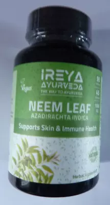 IREYA Ayurveda Neem Leaf 90 Capsules 1000mg Per Serving For Skin & Immune Health • £9.95