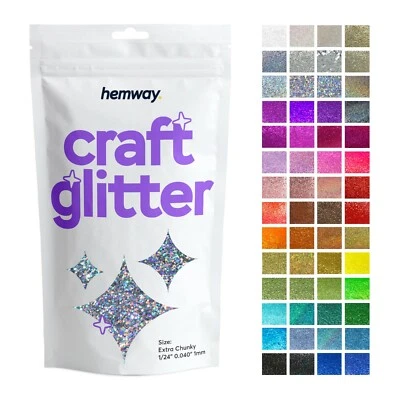 £8.95 • Buy Extra Chunky Glitter Craft Cosmetic Candle Wax Melts Glass Nail Art 1/24  1MM