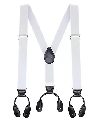 Tuxedo Park Fashion Button Suspenders For Men 48  Adjustable Straps Y Shape • $15.99