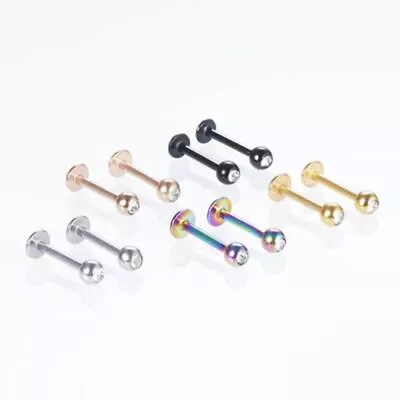 Set With Diamonds Gem Lip Stud Piercing Ear Bone Nail  Nose Lip Ear • $3.75