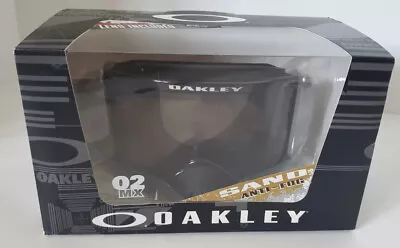 New Oakley O-frame Mx Sand Goggles Jet Black Frame W/ Dark Grey Lens 7068-21 • $49