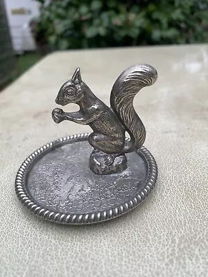 £12 • Buy Vintage Seba Silver Plated Squirrel Trinket Dish 