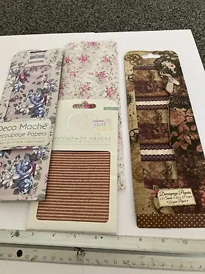 £1.50 • Buy 4 Packs Of Decoupage Papers, Journals, Scrapbooking Crafting  Tissue Decorative