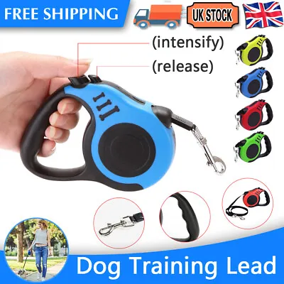 £5.99 • Buy Dog Leash Durable Retractable Extendable Lead Puppy Walking Strong Running Leads