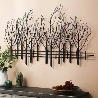 Farmhouse Wall Decor Metal Country Kitchen Dining Living Rm Tree Sculpture 28x48 • $136.95