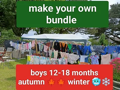 12-18 Months Boys Top Jeans Jogger Jacket Sweatshirt Autumn Winter Make A Bundle • £1.49