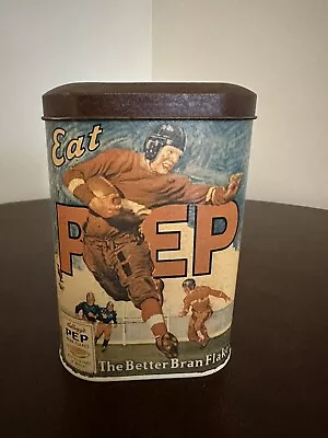 Vintage 1984 Kellogg Company *Eat PEP* Football Collector's Tin Made In England • £9.50