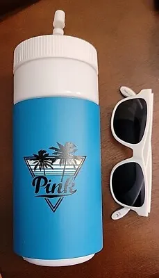 Victoria's Secret  Pink  2017 Water Bottle & Bottle Opener Sunglasses Blue/White • $18