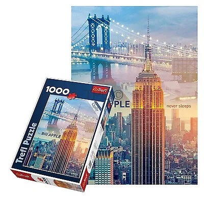 £8.99 • Buy Trefl 1000 Piece Adult Large New York Big Apple Bridge Floor Jigsaw Puzzle NEW