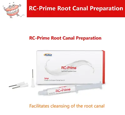 Dental Pac-Dent RC Prime Root Canal Prep  1/5 X 3cc Syringes 50 Tips • $45.95