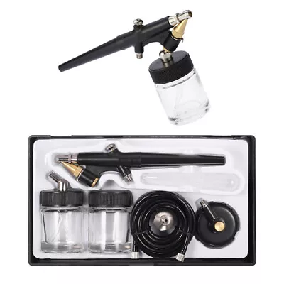 Kkmoon 0.8mm Siphon Feed Single Action Trigger Spray Paint Gun Airbrush Kit Au • $19.99